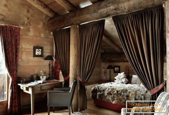 спална соба во дрвена куќа, фото 35
