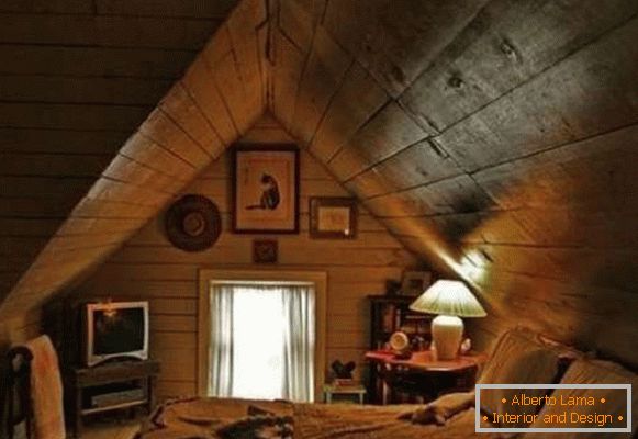 спална соба во дрвена куќа, фото 36
