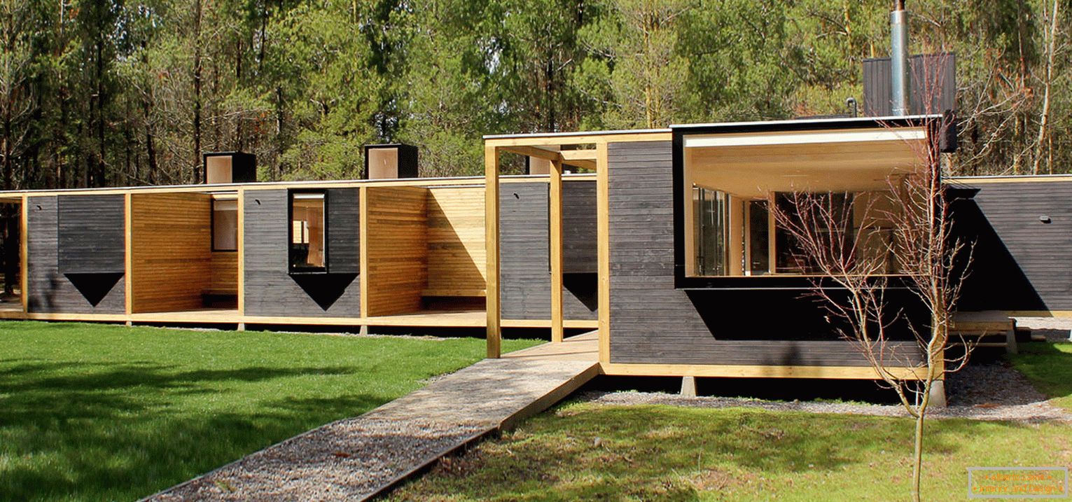 Дрвена модуларна куќа во Чиле
