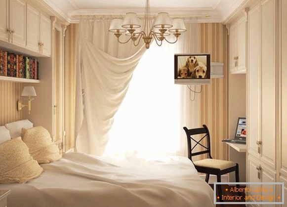 Луксузна спална соба во млечна боја