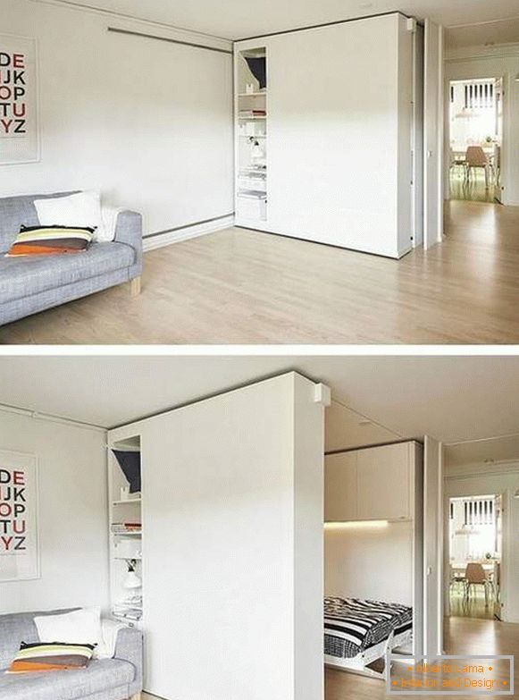 да организира мебел во еднособен стан од 40 квадратни метри, слика 11