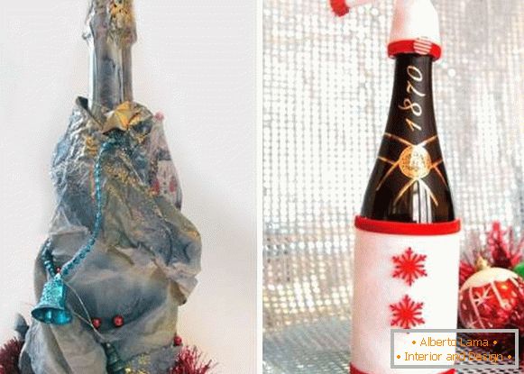 Како да декорирате шише шампањ за Нова Година