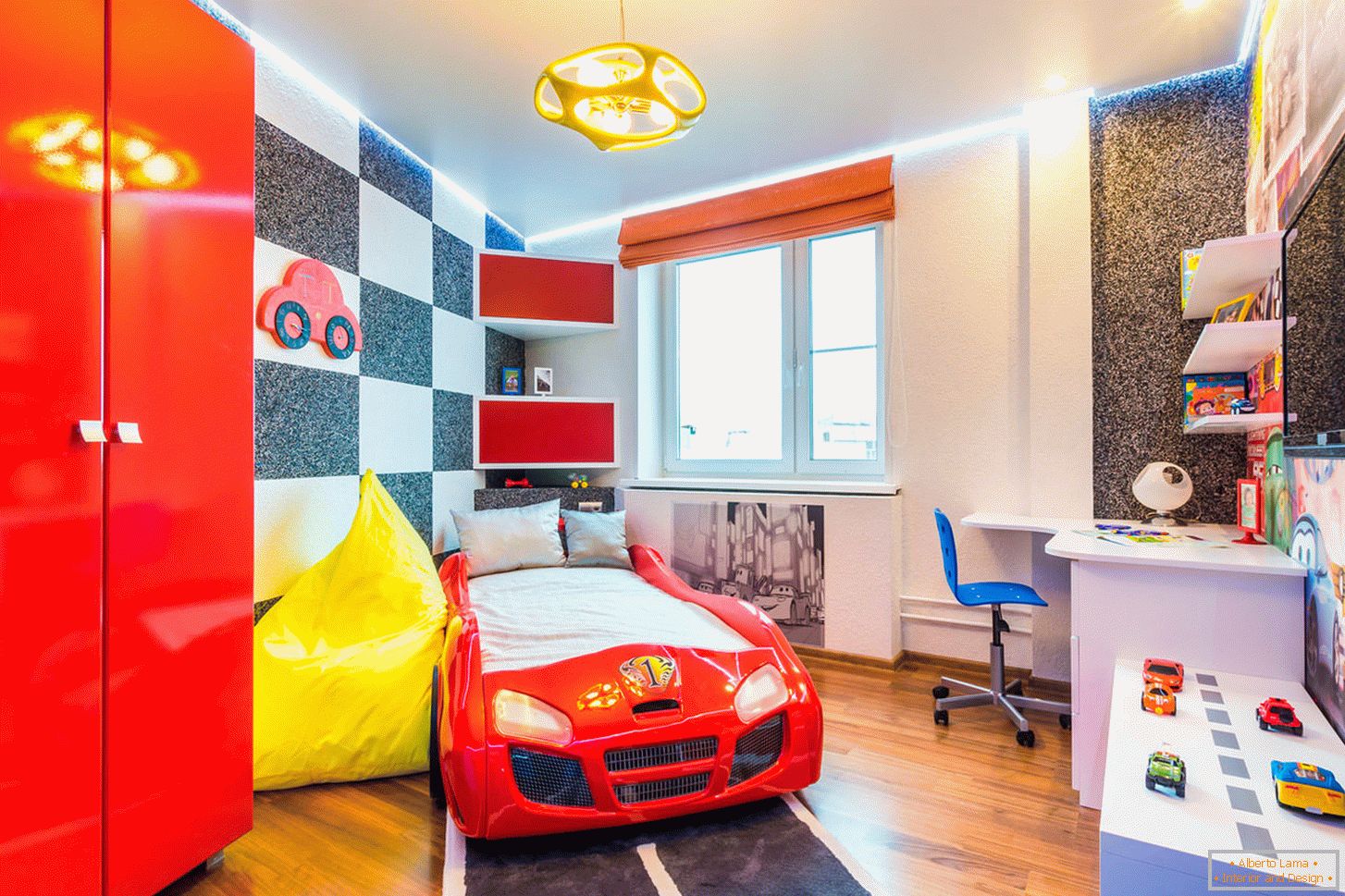 Дизајнот на детската соба во стилот на автомобилот