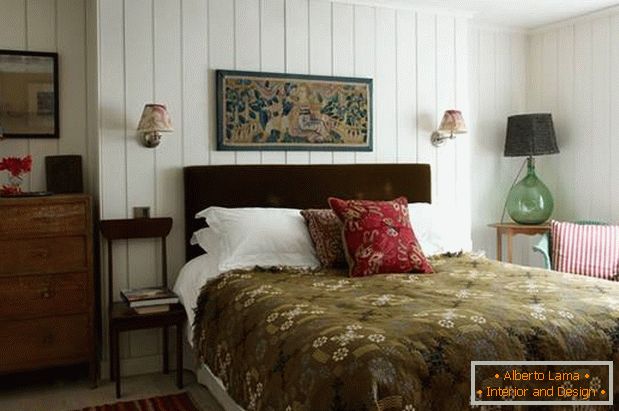 Спална соба дизајн во земјата стил