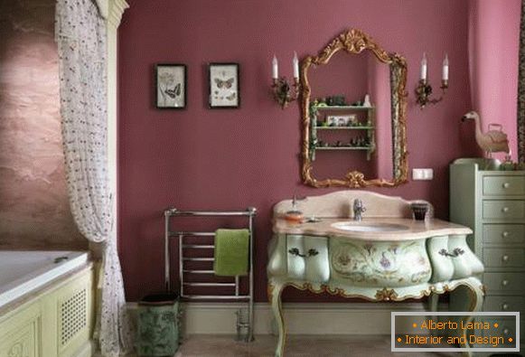 Убава бања - фото дизајн во стилот на Прованса