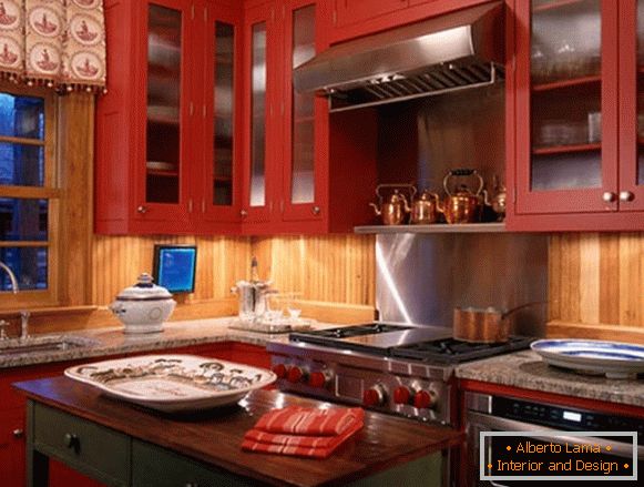 Црвена кујна слика 6