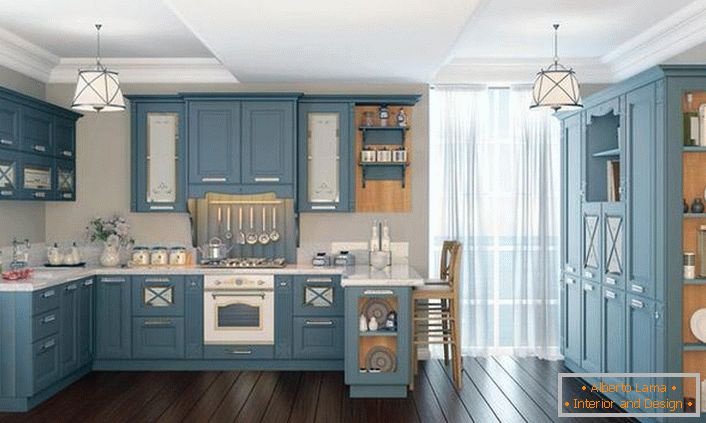 Сина кујна во собата
