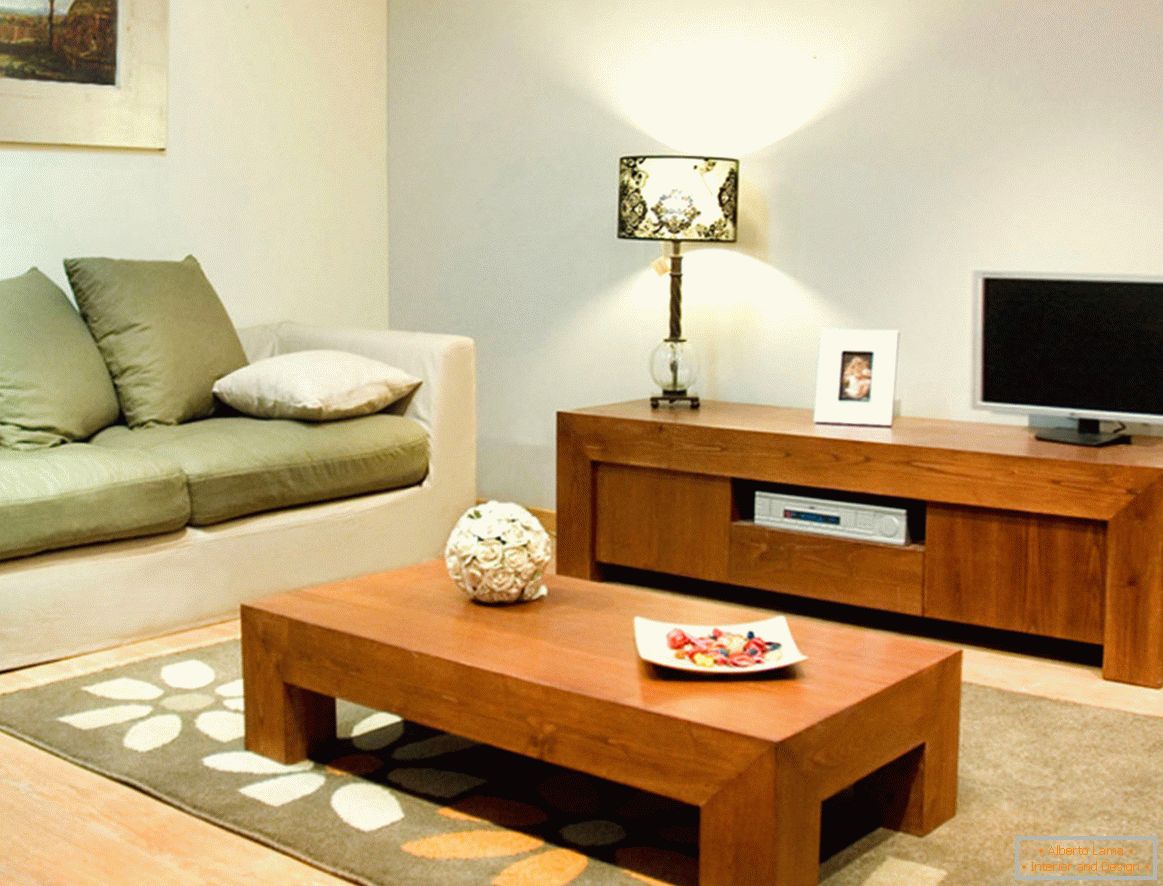 Мебел во стил на минимализмот во дневната соба