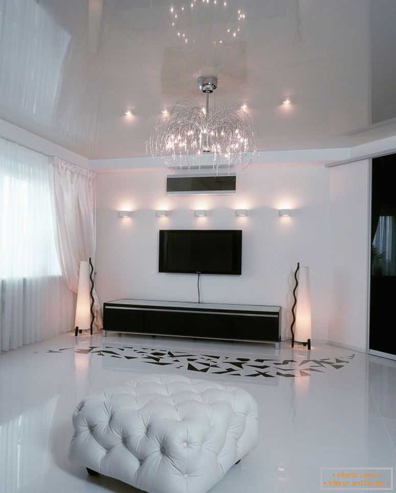 фото-1-бело-сјајно-испружени-тавани-совршено додатоци-модерно-внатрешни-дневна соба