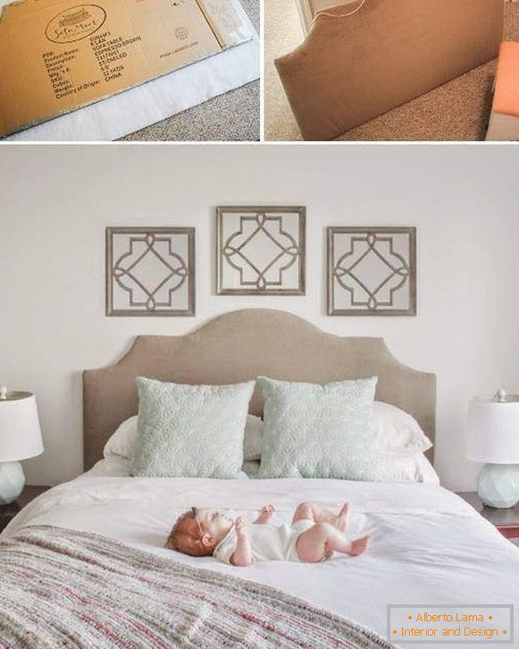Едноставен начин да се направи кревет со твоите раце со мека headboard