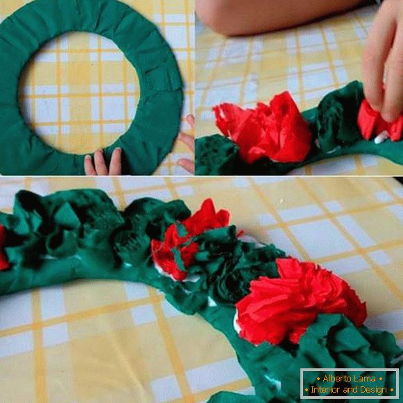 Нова Година играчки направени од брановидни хартија со свои раце, слика 21