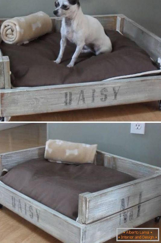 Кревет за куче од стар мебел