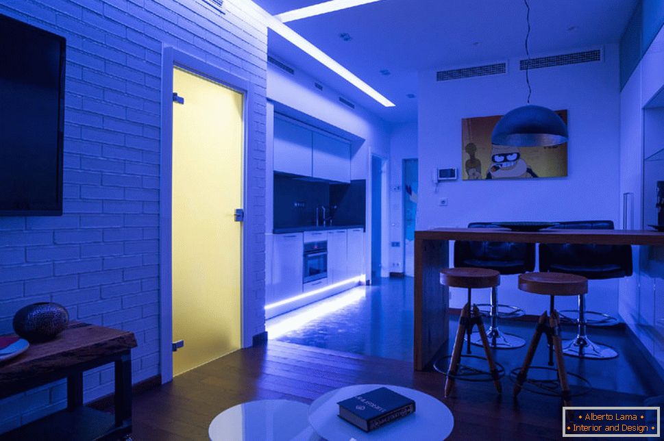 Осветлување во стан со контролирано осветлување