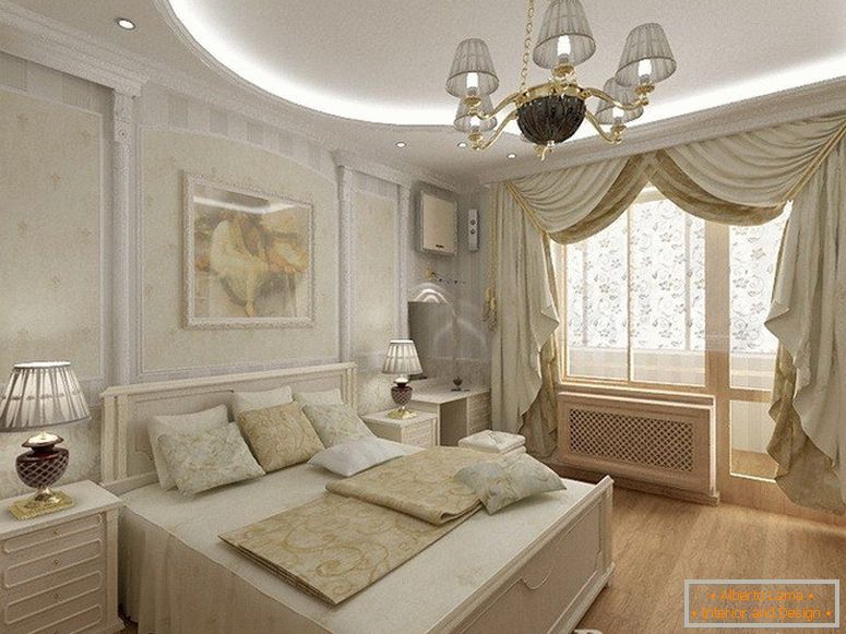 Дизајн проект на спална соба во класичен стил