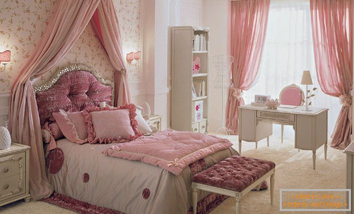 Детска соба за девојка во стилот на Прованс-земја Барби.