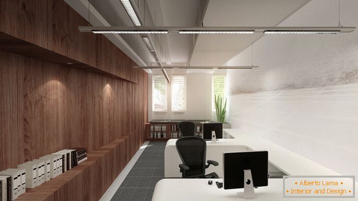 Работните области во канцеларијата се осветлени со паметни LED светла кои можат да ги поддржат наведените параметри.