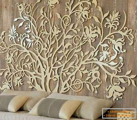 украсен панел од дрво на ѕид, фото 4
