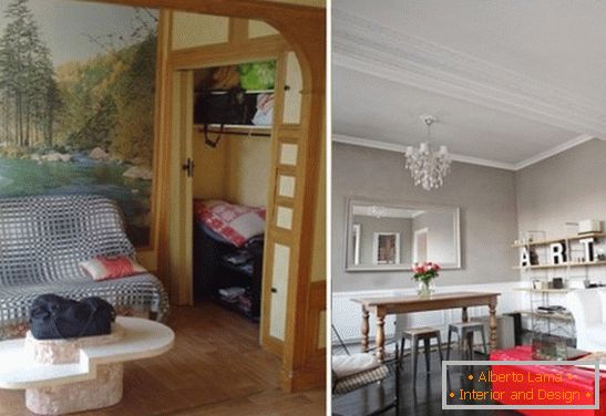Реновирана дневна соба на мал стан во Париз