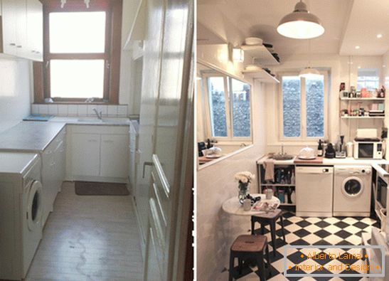Реновирана кујна на мал стан во Париз
