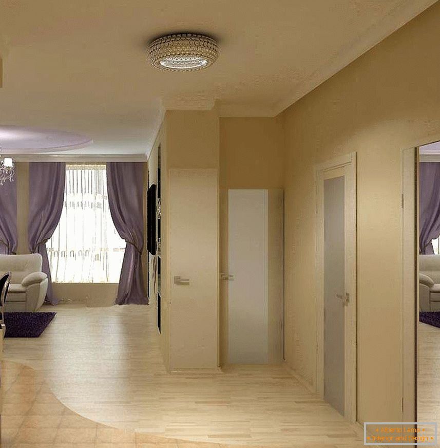 Светла таванот во дневната соба-ходникот
