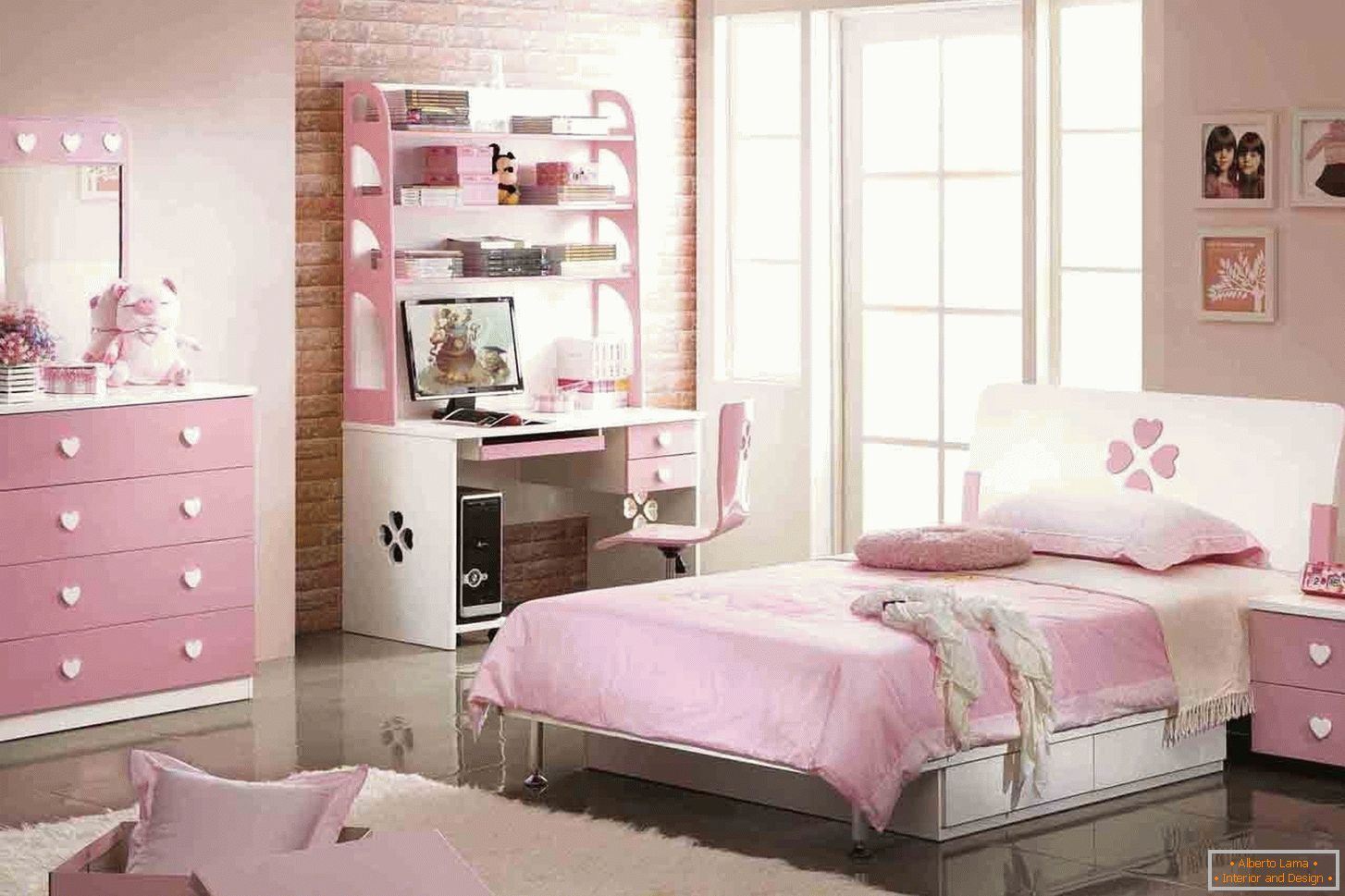 Дизајн на спална соба за тинејџер во розова боја