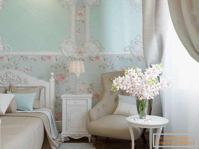 Шармантна Прованса стил во спалната соба декорација
