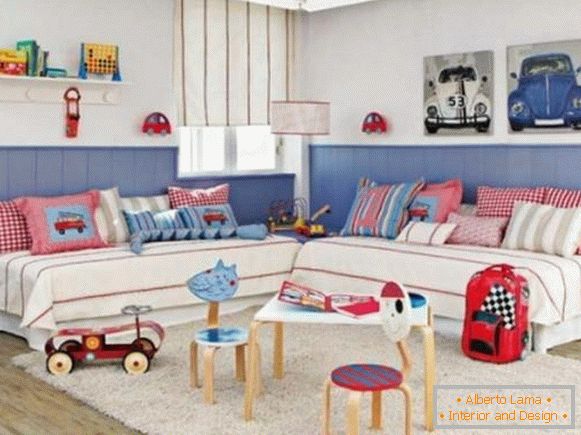 Ролетни ролетни за деца во детска соба за едно момче, фото 47