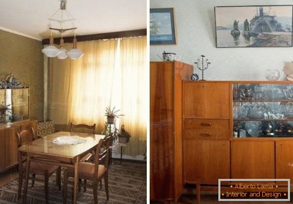 Советски мебел за дневната соба на 50-70-тите години