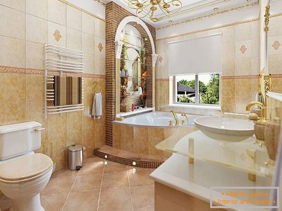 дизајн на бања во класичен стил, фото 9