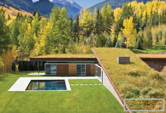 Приватни куќа со базен во шума меѓу планините