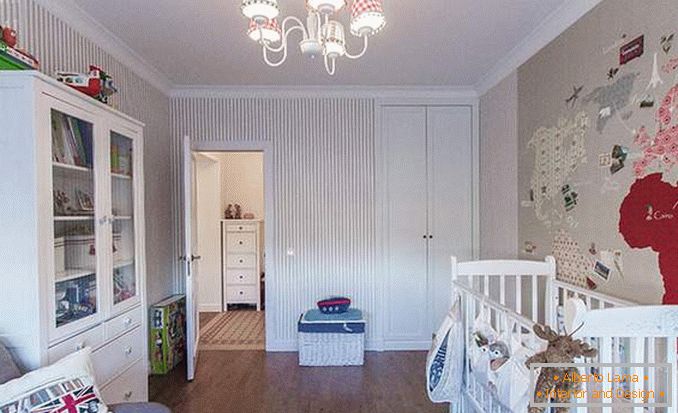 Дизајн на двособен стан за семејство со дете - слика на детска соба