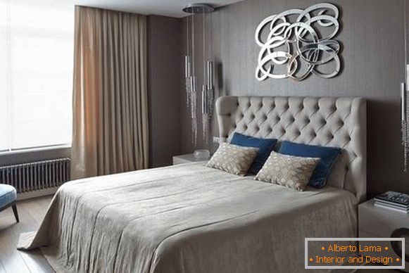 Внатрешен дизајн на спална соба во модерен стил со допир на луксуз