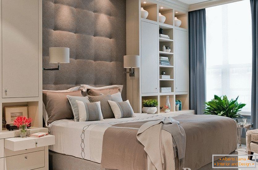 Спална соба дизајн во стилот на Арт Нову