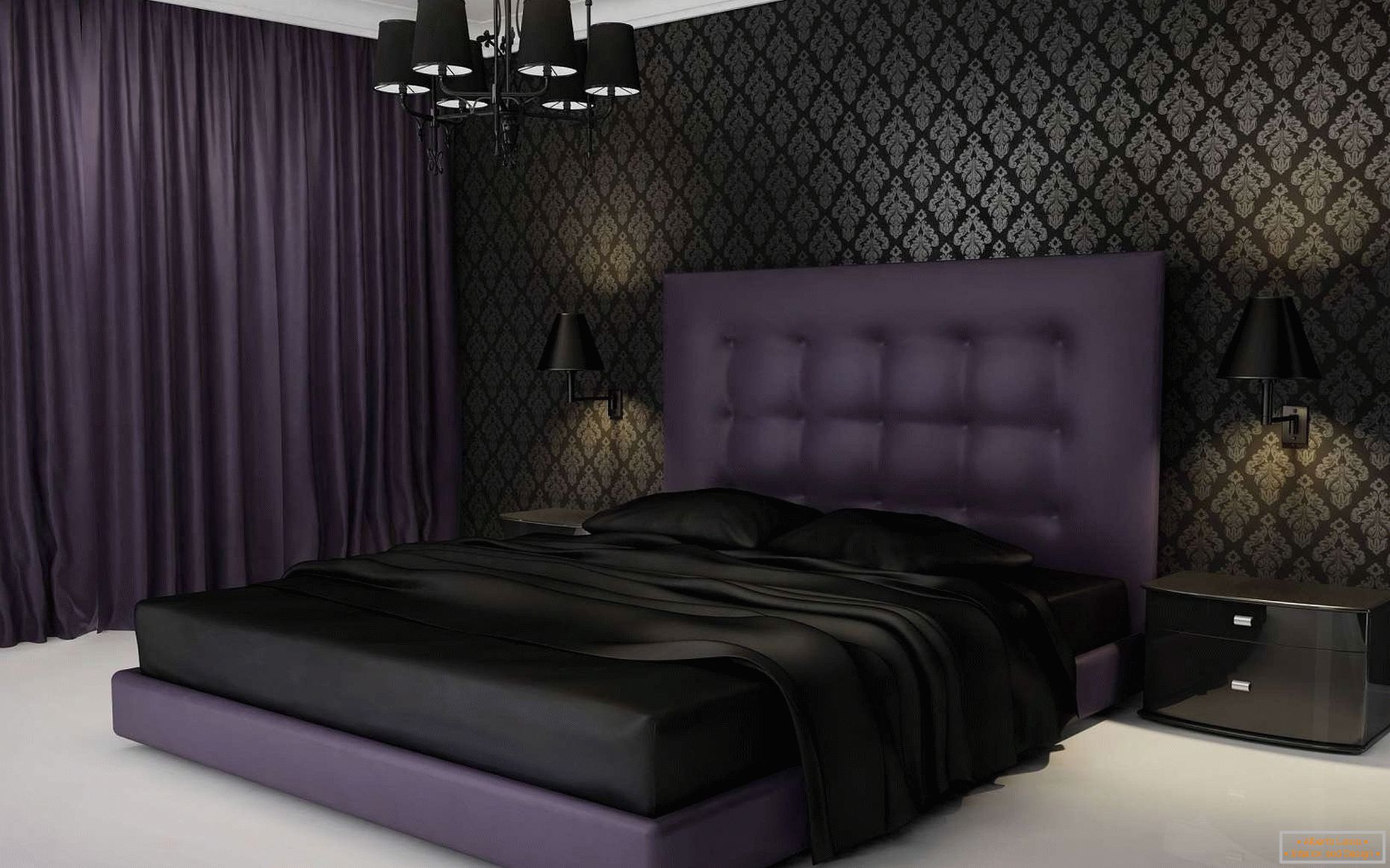 Спална соба дизајн во темни бои