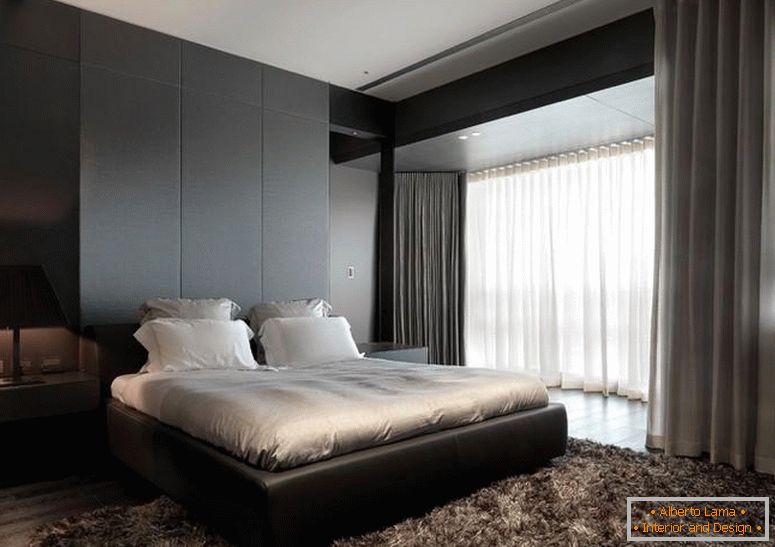 Спална соба дизајн во темна боја