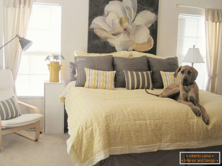 сива и жолта боја-спална соба-боја-1