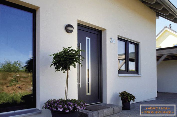 Влезните метални врати во стилот на Арт Нову за приватна куќа се функционално и естетски атрактивно решение.