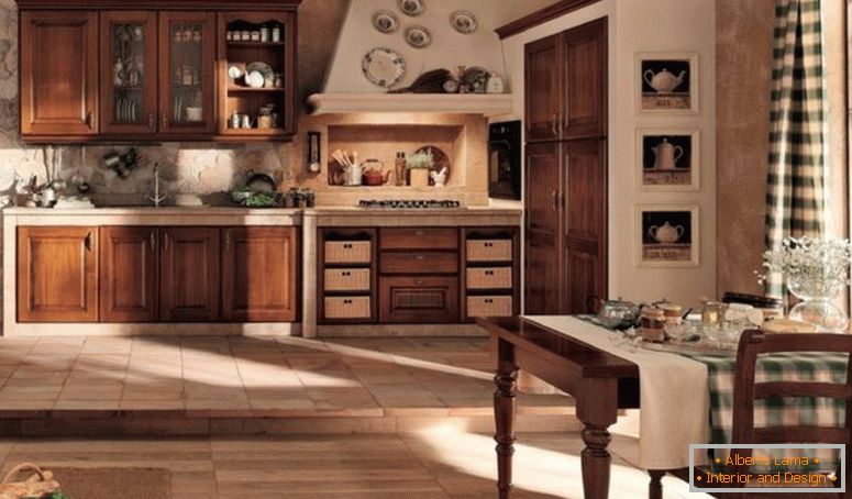 Земја стил во внатрешноста - фотографии од најдобрите идеи