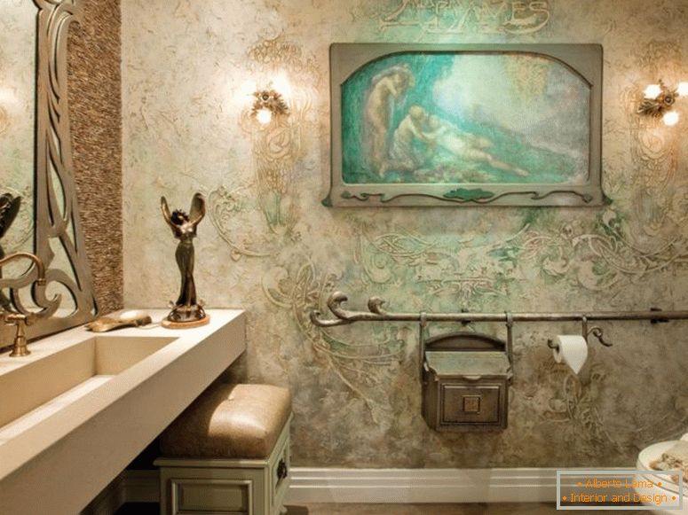 величествени-арт-деко-бања-идеи-со-крем-текстура-ѕид-боја-како-бања-кралеви-и-крем-дрвени-правоаголник-маса-вклучувајќи-мијалник-и-злато-нерѓосувачки-тапа-во- мијалник-исто така-одличен-внатрешен дизајн