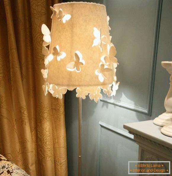 подна лампа со свои раце изработени од ткаенина, фото 4