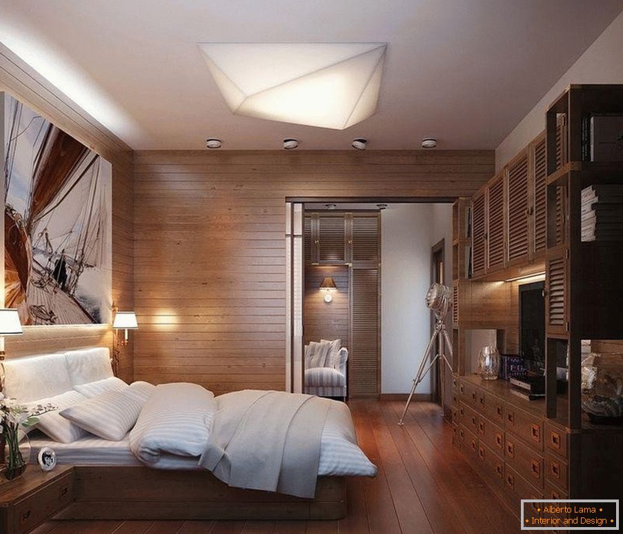 Спална соба во кафена боја