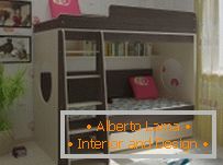 Опции за дизајн детской комнаты с двухъярусной кроватью