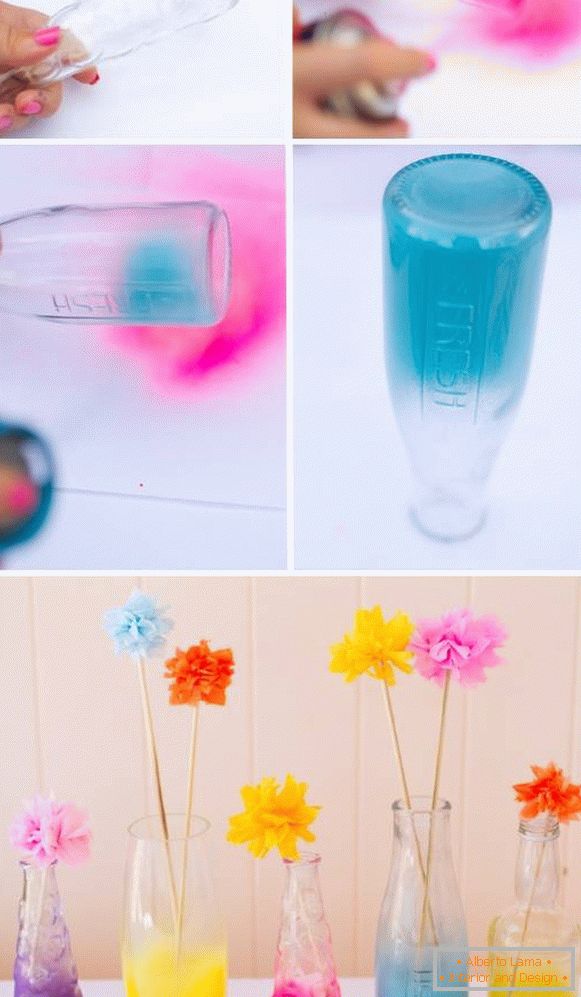 Како да направите вазна од шише со аеросолна боја