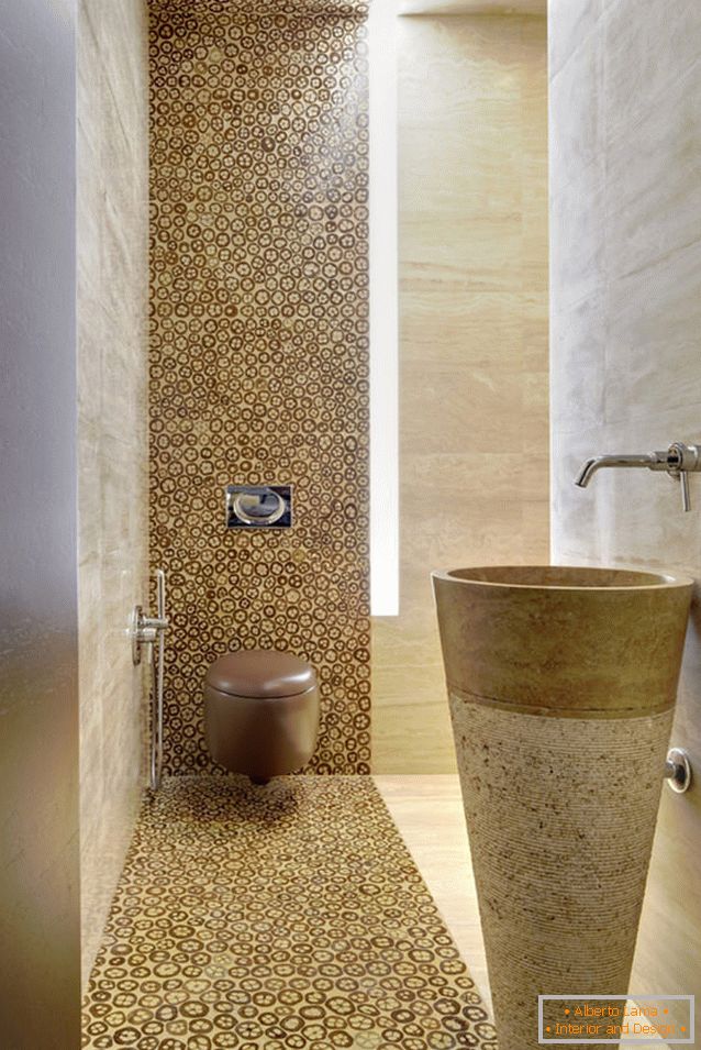 Дизајн на купатила за гости во стил на фузија