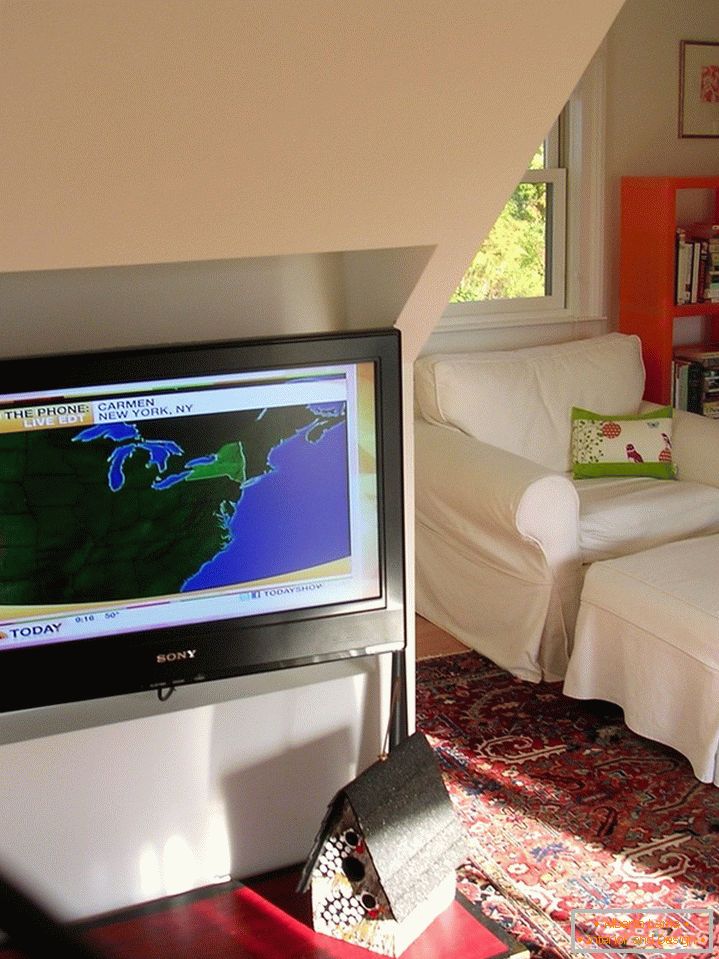 ТВ во гостинската кабина на мала замок во САД