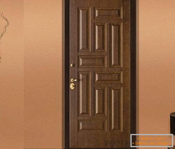 дрвени влезните врати за апартмани, фото 32