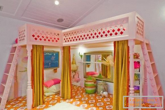 Кревет таван за деца на девојчиња
