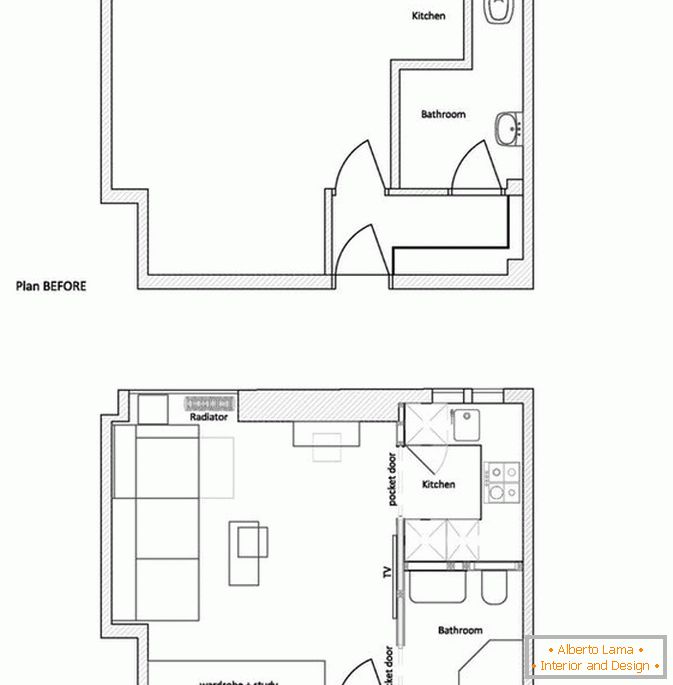 План на мал стан пред и по поправка
