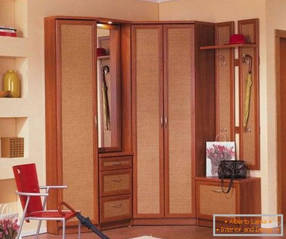 Вграден вграден гардероб во ходникот - слика на прекрасен дизајн
