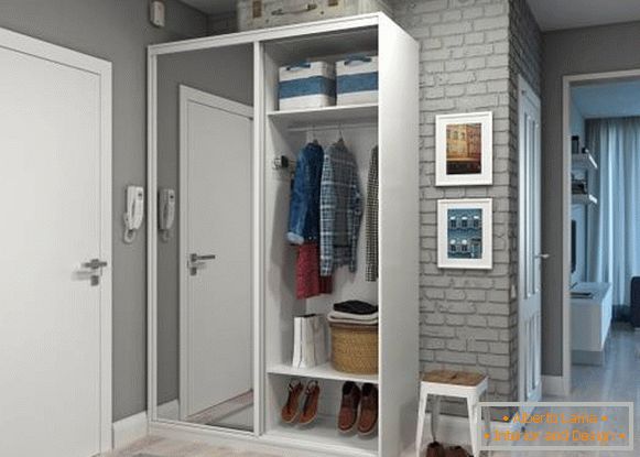 Мал гардероба во ходникот - фото идеи за дизајн за станот